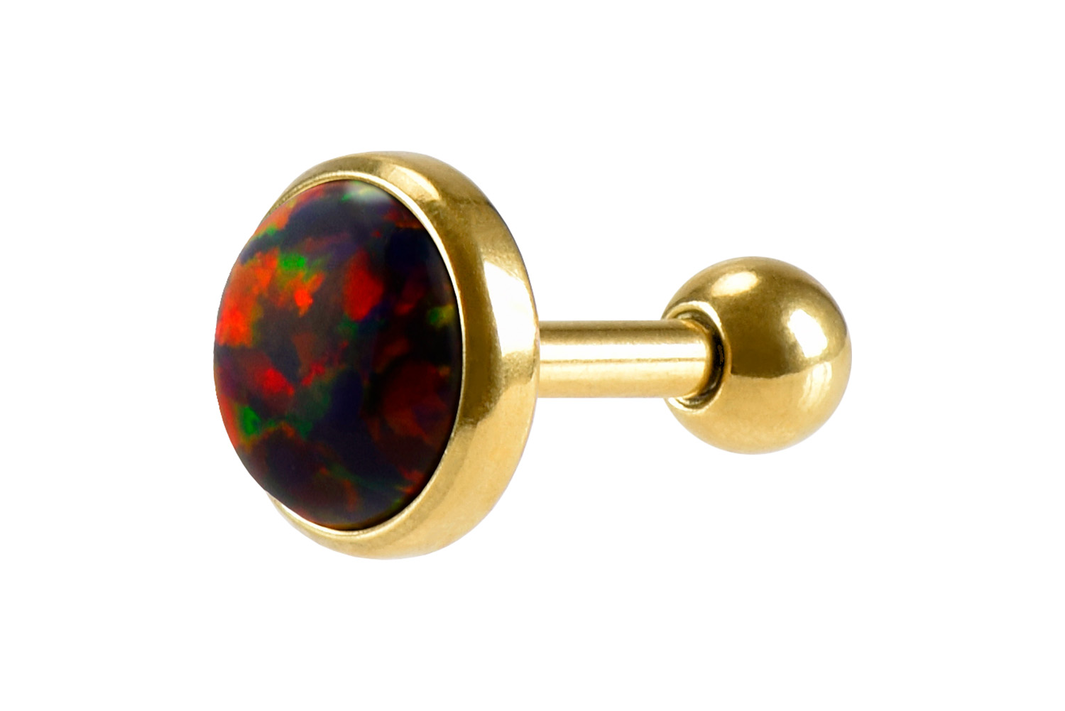 Chirurgenstahl Ohrpiercing SYNTHETISCHER OPAL ++SALE++